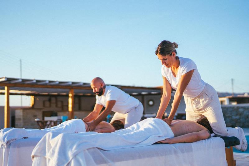 Luxury massage on a yacht in Mykonos